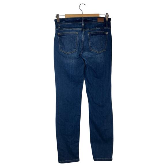 Judy Blue Jeans Womens 5 27 Blue Straight Fit Dark Wash Mid Rise Wiskering JB823 - Picture 4 of 12